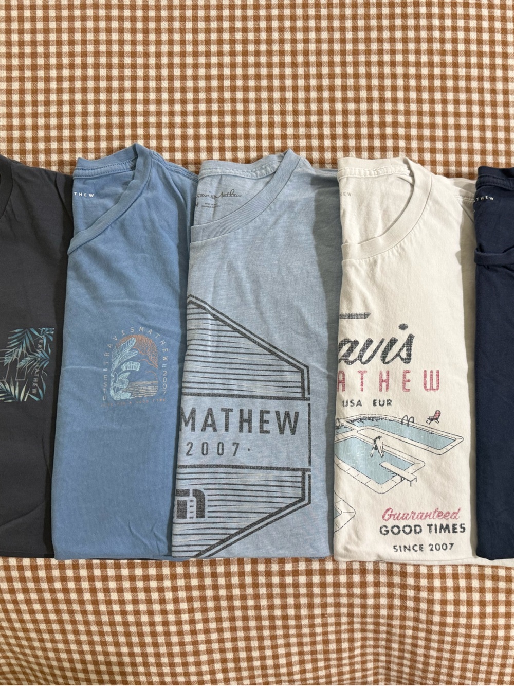 Travis Mathew Casual Graphic Tee Bundle - Assorted Blues, White, Navy